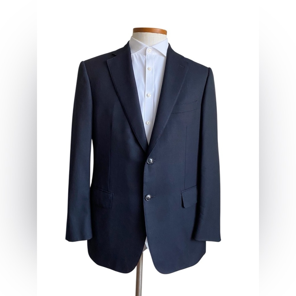 Pal Zileri Wool Blazer Sport Coat Suit Jacket Navy 
 Groom Wedding Business 52S - Picture 9 of 11